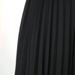 Wool Pleated Skirt in Black